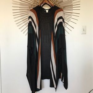 H&M Longline Striped Cardigan